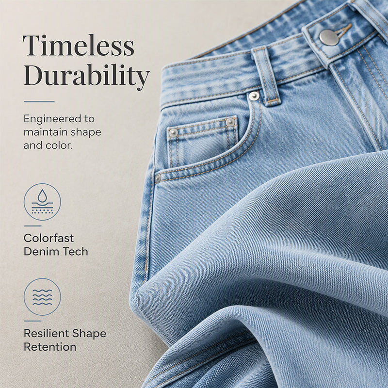 💙 Women's Casual High-Waisted Wide-Leg Jeans