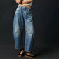 👖 Sculpted Retro Shape | Women's Curved Wide-Leg Denim Jeans