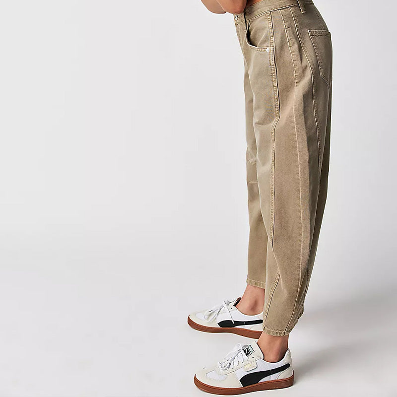 👖 Sculpted Retro Shape | Women's Curved Wide-Leg Denim Jeans