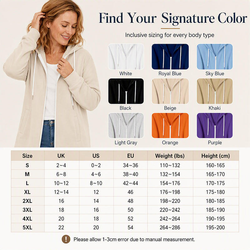 ⌛Limited-Time Offer-Women's Longline Zip Up Hooded Jacket