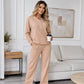 ⌛Limited-Time Offer-Women's Half-Button Sweatshirt & Sweatpants Set