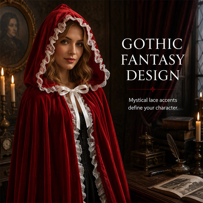 🎅Christmas Eve Specials-Dramatic Hooded Lace Cape