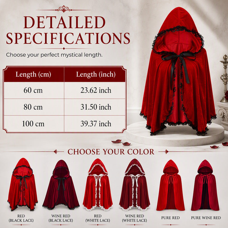 🎅Christmas Eve Specials-Dramatic Hooded Lace Cape