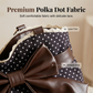 🎀 Polka Dot Charm | Women's Oversized Bow & Lace Shoulder Bag