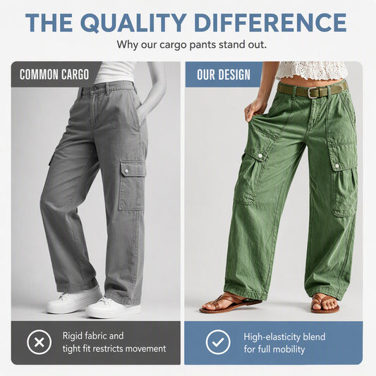 Women's Loose Stretchy Cargo Pants