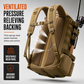 Men's Outdoor Fishing Backpack Large Capacity Multi-functional Travel Bag with Rod Holder Lure Tackle Bag