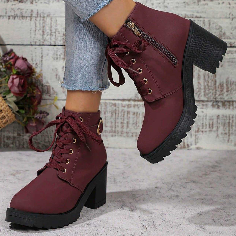 👢 Stable Steps, Western Edge | Women's Side-Zip Chunky Heel Ankle Boots