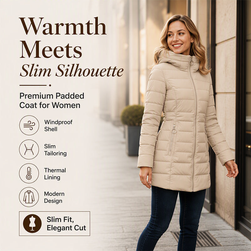 ❄️Warmth Without the Bulk | Women's Plush-Lined Hooded Mid-Length Coat⚡ Free Shipping