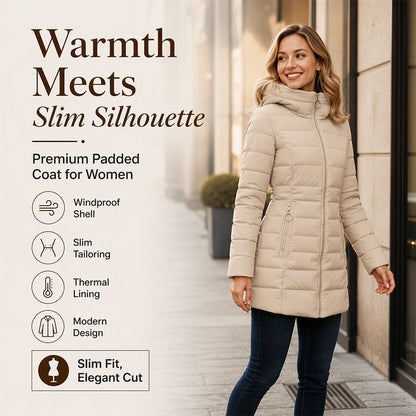 ❄️Warmth Without the Bulk | Women's Plush-Lined Hooded Mid-Length Coat⚡ Free Shipping