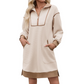 Women's Casual Half-Zip Sweatshirt Dress