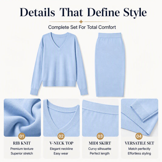 Women's Off-Shoulder Sweatshirt & Camisole Dress Set