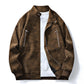 🧥 Suede-Look Texture, Relaxed Style | Men's Stand-Collar Oversized Bomber Jacket ⚡ Free Shipping
