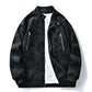 🧥 Suede-Look Texture, Relaxed Style | Men's Stand-Collar Oversized Bomber Jacket ⚡ Free Shipping