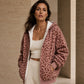 Women's Leopard Print Zip-Up Hoodie