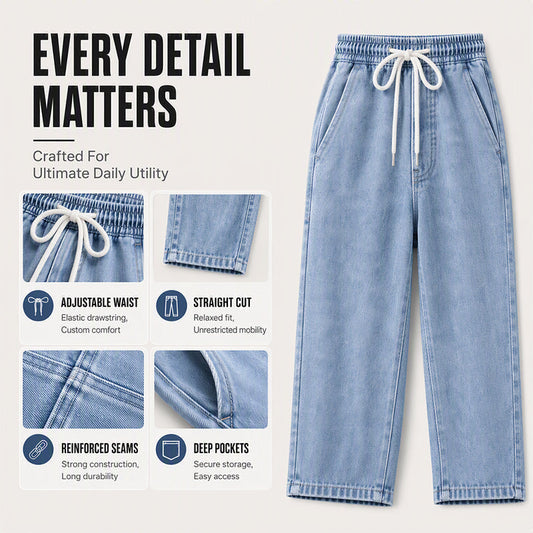 👖 Easy Denim Comfort | Men's Loose Straight-Leg Jeans