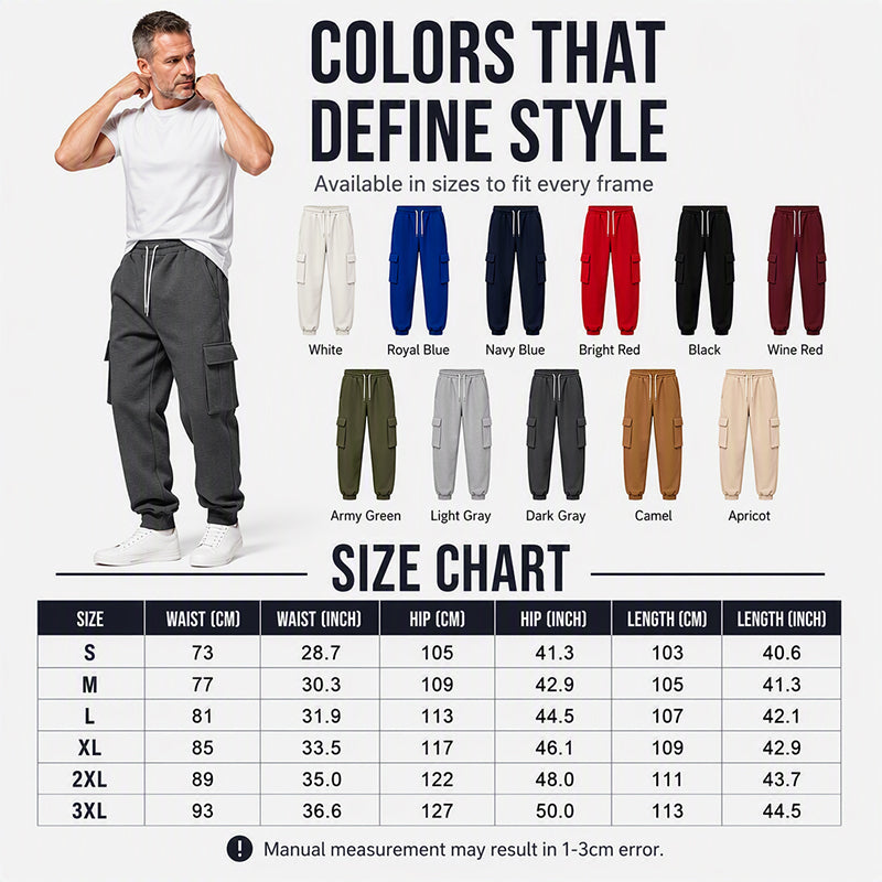 👖 Pull On & Go | Men's Loose Drawstring Cargo Jogger Pants