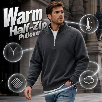 Men's Casual Warm Half-Zip Sweatshirt