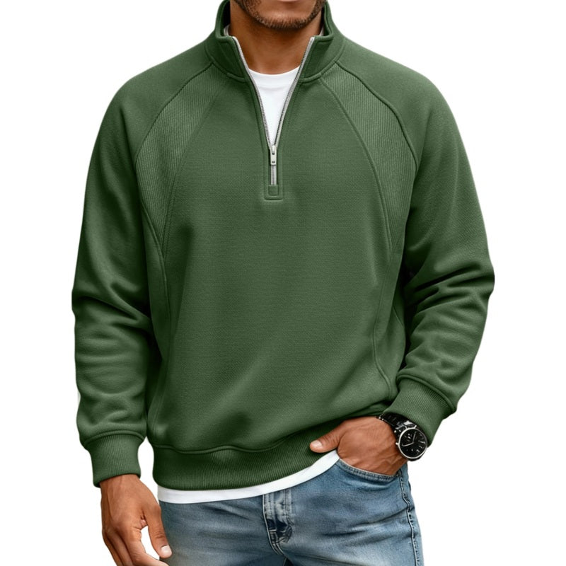 Men's Casual Warm Half-Zip Sweatshirt