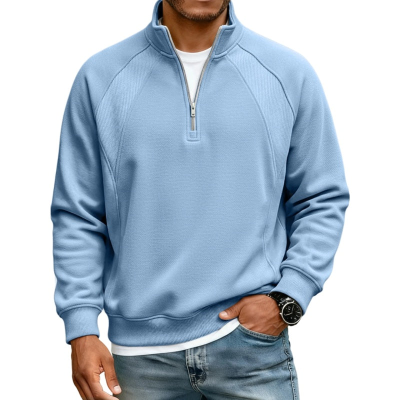 Men's Casual Warm Half-Zip Sweatshirt