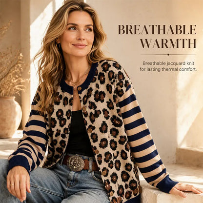 🐆 Statement Print, Cozy Layers | Women's Leopard Print Cardigan ⚡