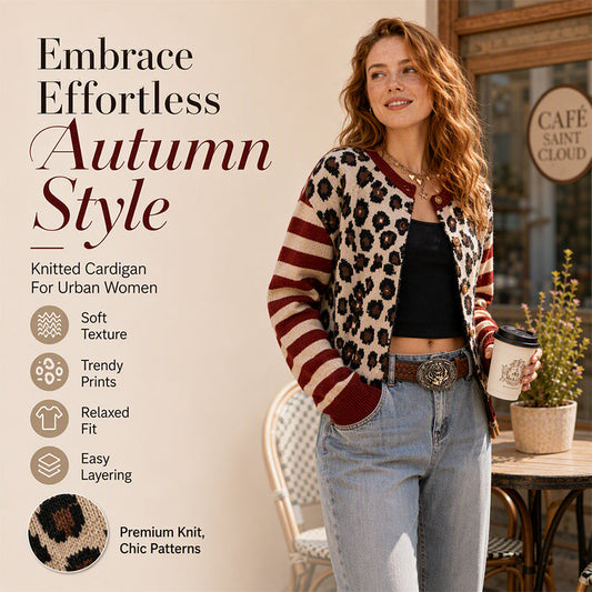🐆 Statement Print, Cozy Layers | Women's Leopard Print Cardigan ⚡