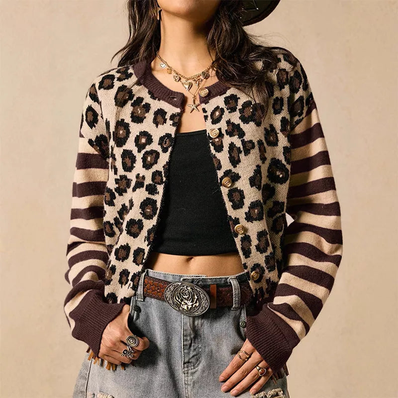 🐆 Statement Print, Cozy Layers | Women's Leopard Print Cardigan ⚡