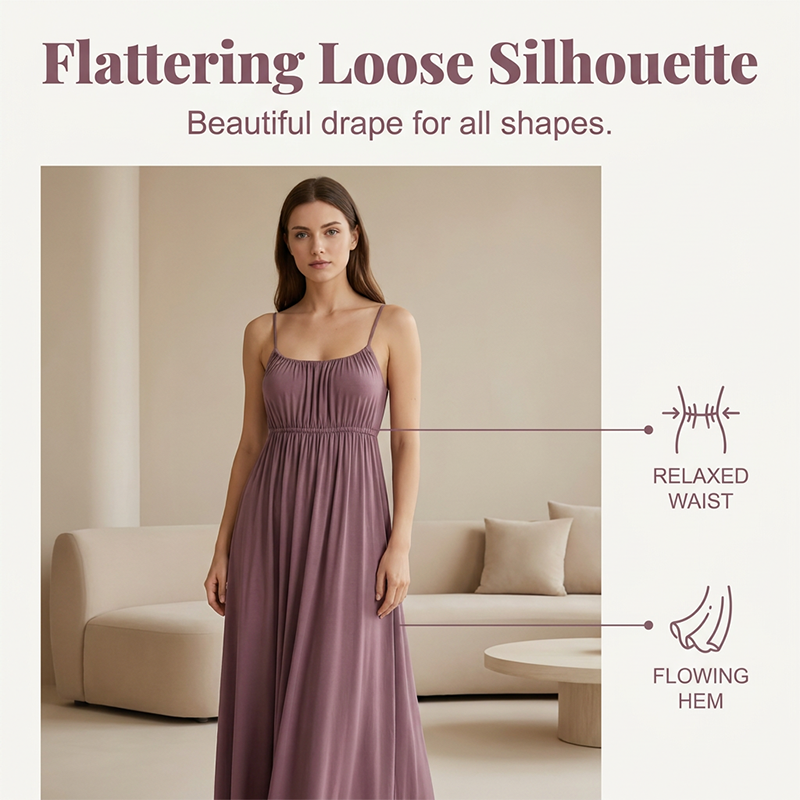 ⏰ Last Day Sale 62% Off | Women's Drawstring Spaghetti-Strap Maxi Dress