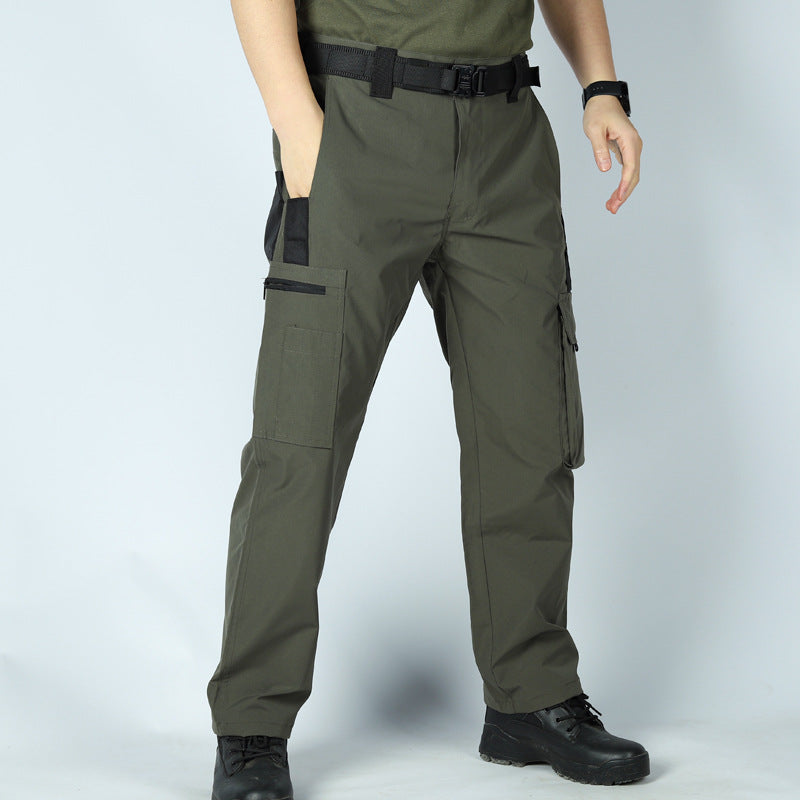 Men's Solid Color Breathable Long Cargo Pants