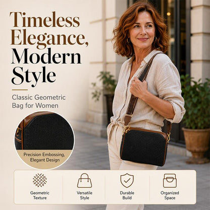 Stylish 3-Layer Diamond-Patterned Crossbody Bag