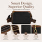 Stylish 3-Layer Diamond-Patterned Crossbody Bag