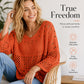 Women's Hollow-Out Crochet Knit Sweater