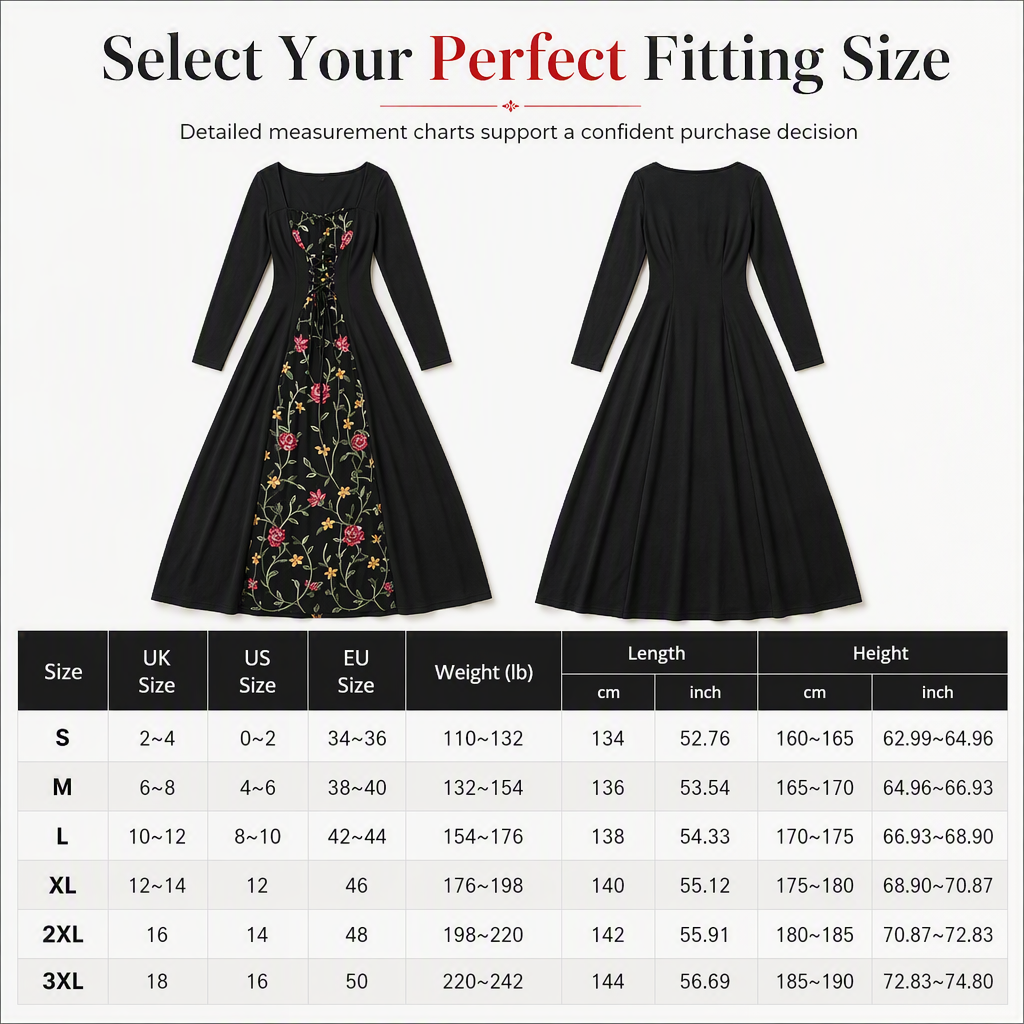 Black Long Sleeve Square Neck Lace Up Corset Maxi Dress with Floral Embroidered Mesh Panel