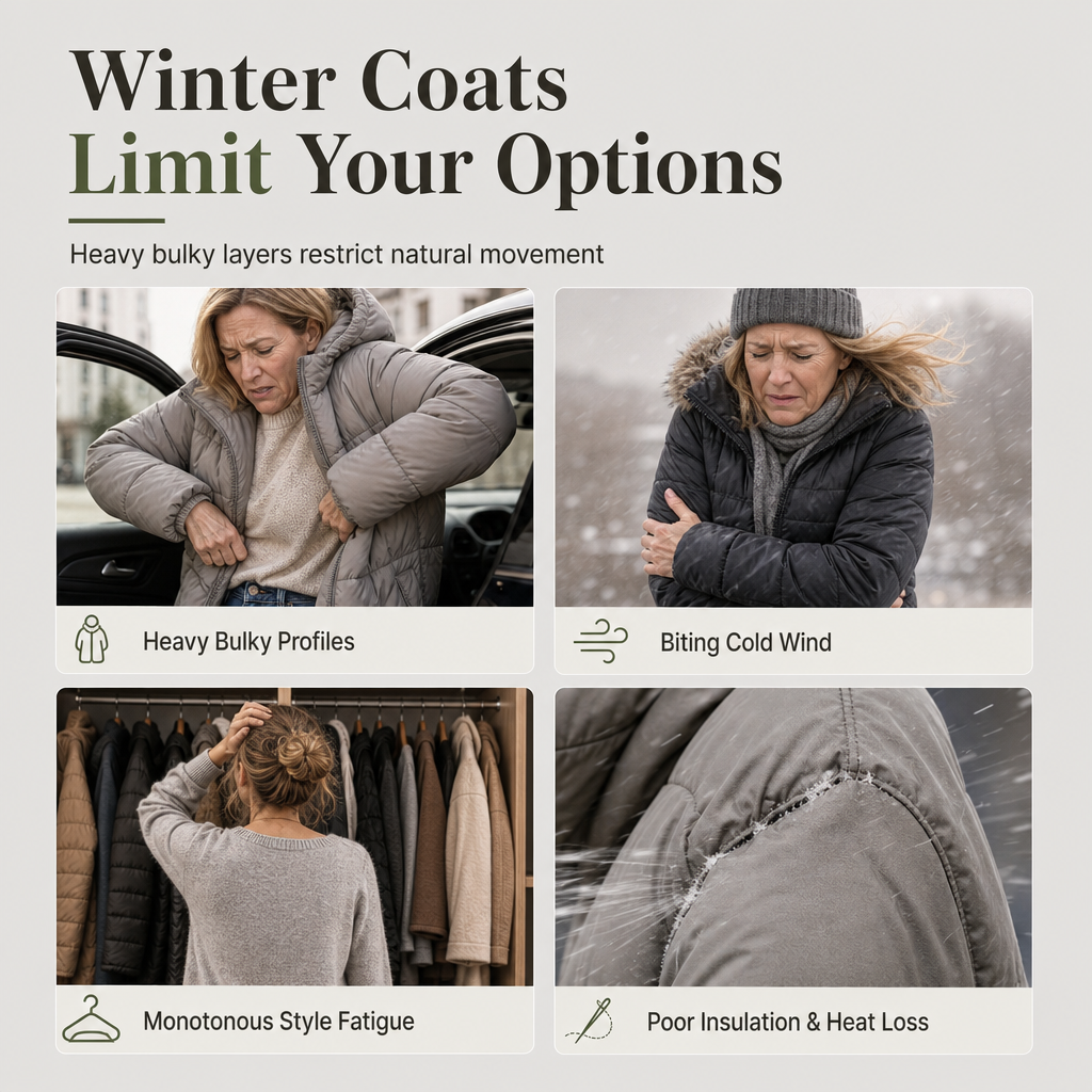 ✨Free Shipping✨Reversible Hooded Padded Slim-Fit Coat