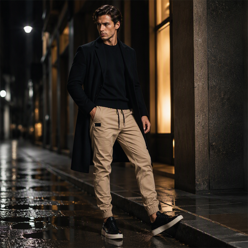Men's Slim Fit Casual Drawstring Pants