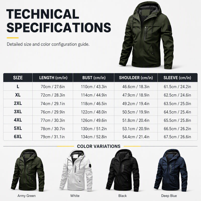 🧥 Weather-Ready Hooded Jacket - Easy City-to-outdoor Styling