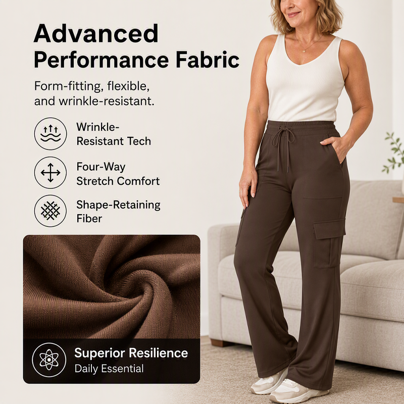 👖 Utility Detail, Flattering Flare | Women's High-Waist Drawstring Cargo Pants