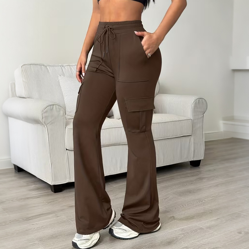 👖 Utility Detail, Flattering Flare | Women's High-Waist Drawstring Cargo Pants