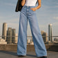 ⌛Limited-Time Offer-Women's High Elastic Wide-Leg Denim Jeans