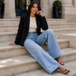 ⌛Limited-Time Offer-Women's High Elastic Wide-Leg Denim Jeans