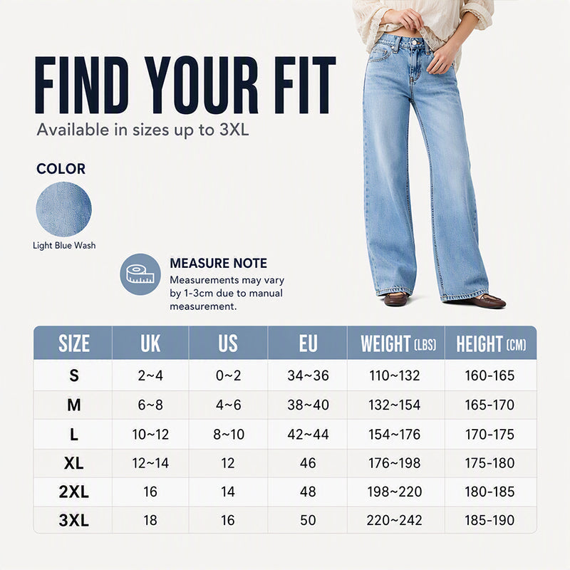 ⌛Limited-Time Offer-Women's High Elastic Wide-Leg Denim Jeans