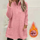 🧸Limited-Time Offer - Women's Half-Zip Plush Sweatshirt with Pockets