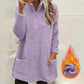 🧸Limited-Time Offer - Women's Half-Zip Plush Sweatshirt with Pockets