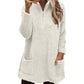 🧸Limited-Time Offer - Women's Half-Zip Plush Sweatshirt with Pockets
