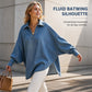 Women's Oversized Washed Denim Blouse
