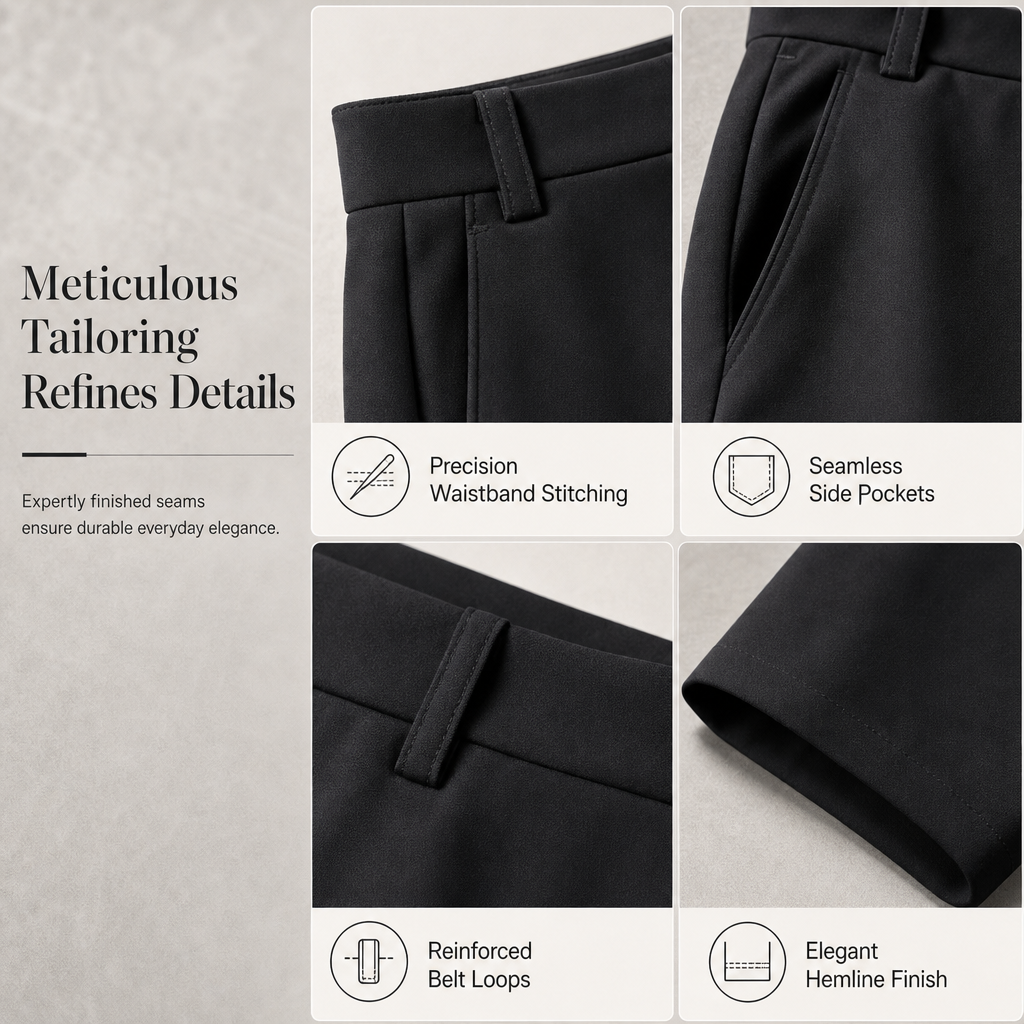 ⌛Limited-Time Offer-Women's Casual High Waisted Wide Leg Tailored Pants with Flowy Drape