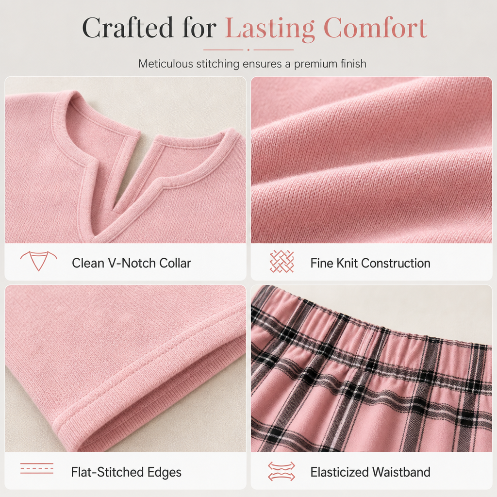 ⌛Limited-Time Offer-Women's Knit Top and Plaid Leggings Set