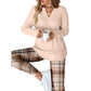 ⌛Limited-Time Offer-Women's Knit Top and Plaid Leggings Set
