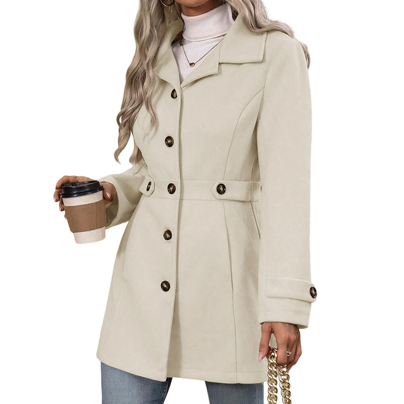 💖 Tailored to Flatter | Women's Belted Single-Breasted Slim Coat