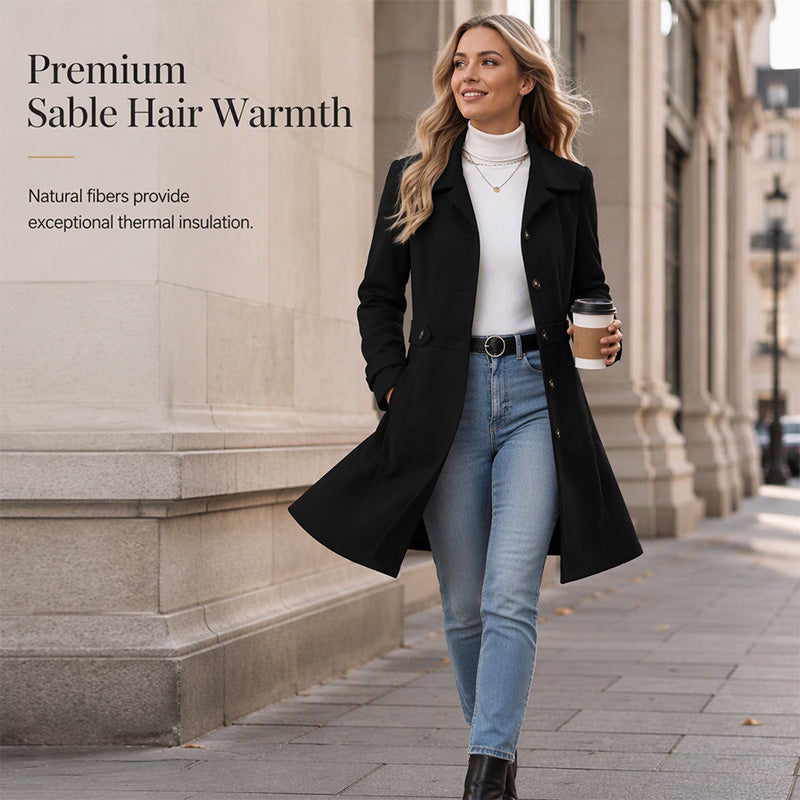 💖 Tailored to Flatter | Women's Belted Single-Breasted Slim Coat