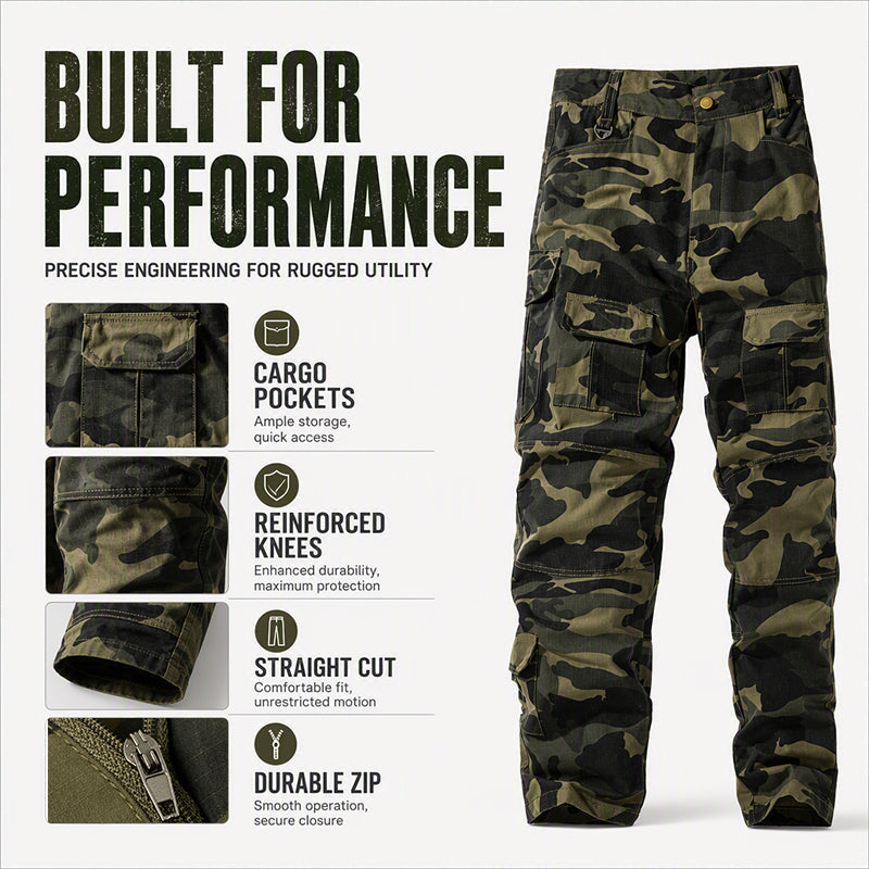 Men's Multi-Pocket Camouflage Cargo Pants